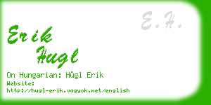 erik hugl business card